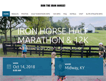 Tablet Screenshot of ironhorsehalfmarathon.com